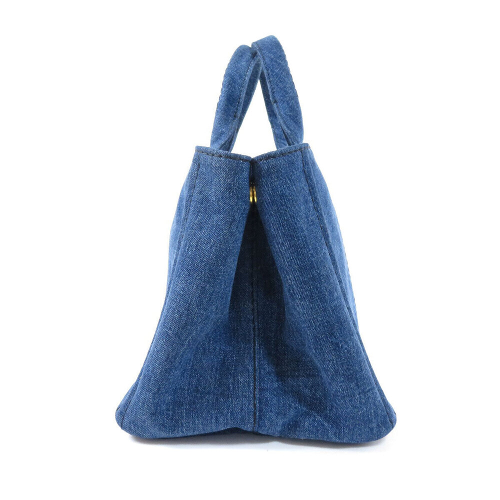 Prada Canapa 2way Tote Bag Denim - Picture 3 of 10